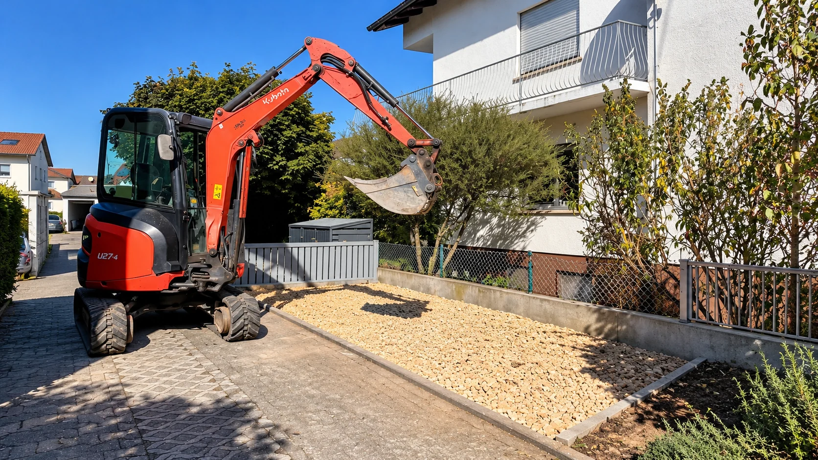 Hochwertig gestalteter Garten mit Terrasse